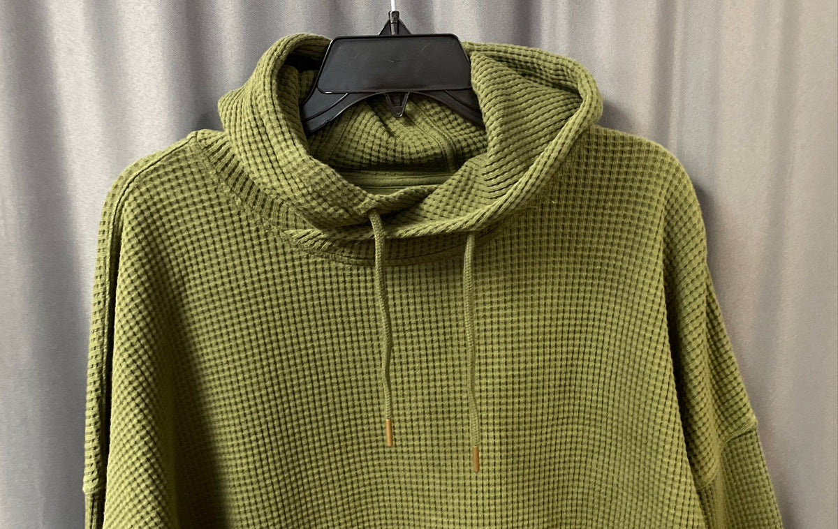 Carhartt Women's Green Waffle Knit Relaxed Fit Pullover Hoodie Sz XL 16-18