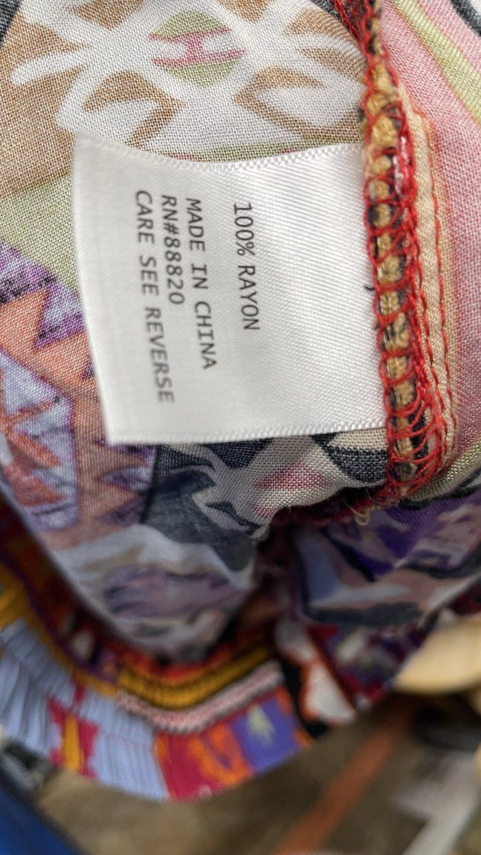 Christian Siriano Women's Multicolor Boho Tribal Pattern Rayon Harem Pants Sz S