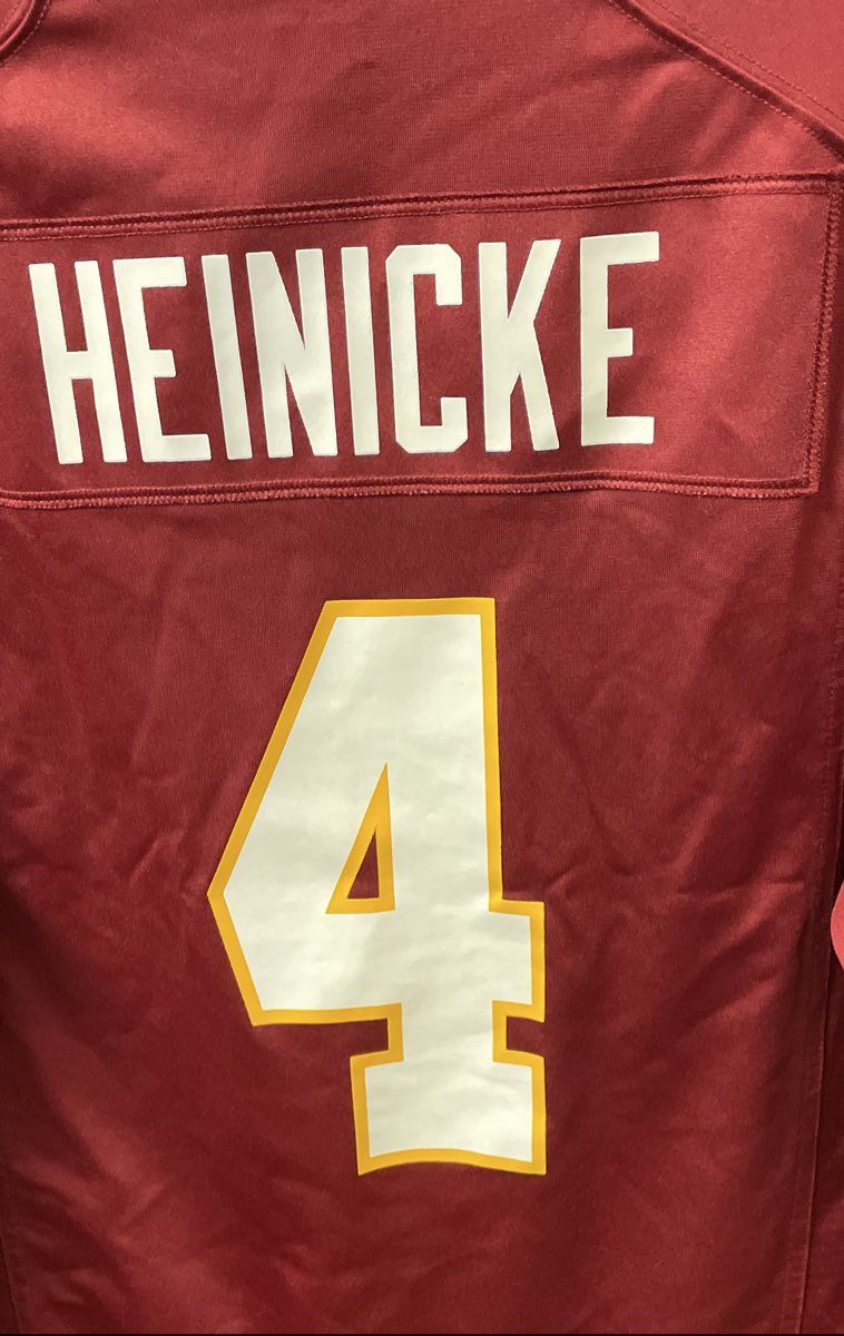 Nike Men's Washington Taylor Heinicke #4 Burgundy NFL Football Jersey Size M