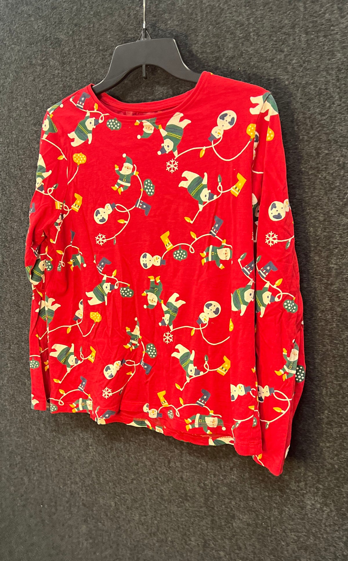 Esmara Women's Red Christmas Holiday Pajama Set Snowman Santa 2-Piece Sz M 8/10