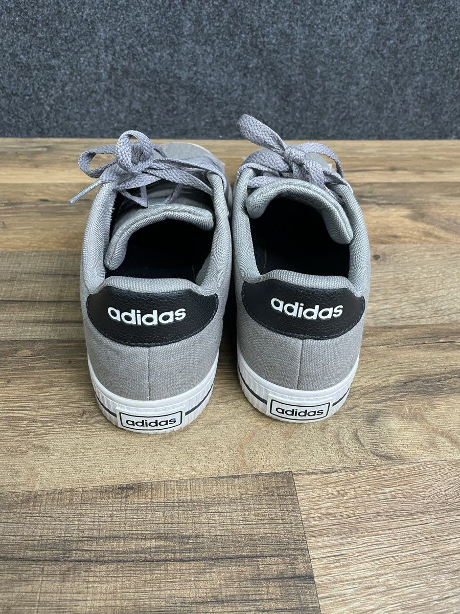 Adidas Daily 3.0 Grey Black Canvas Casual Sneakers Men's Size 8