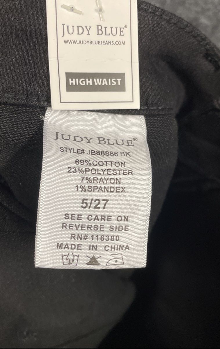 Judy Blue Women's Cargo Wide Leg Jeans Black High Waist NWT Sz 5/27