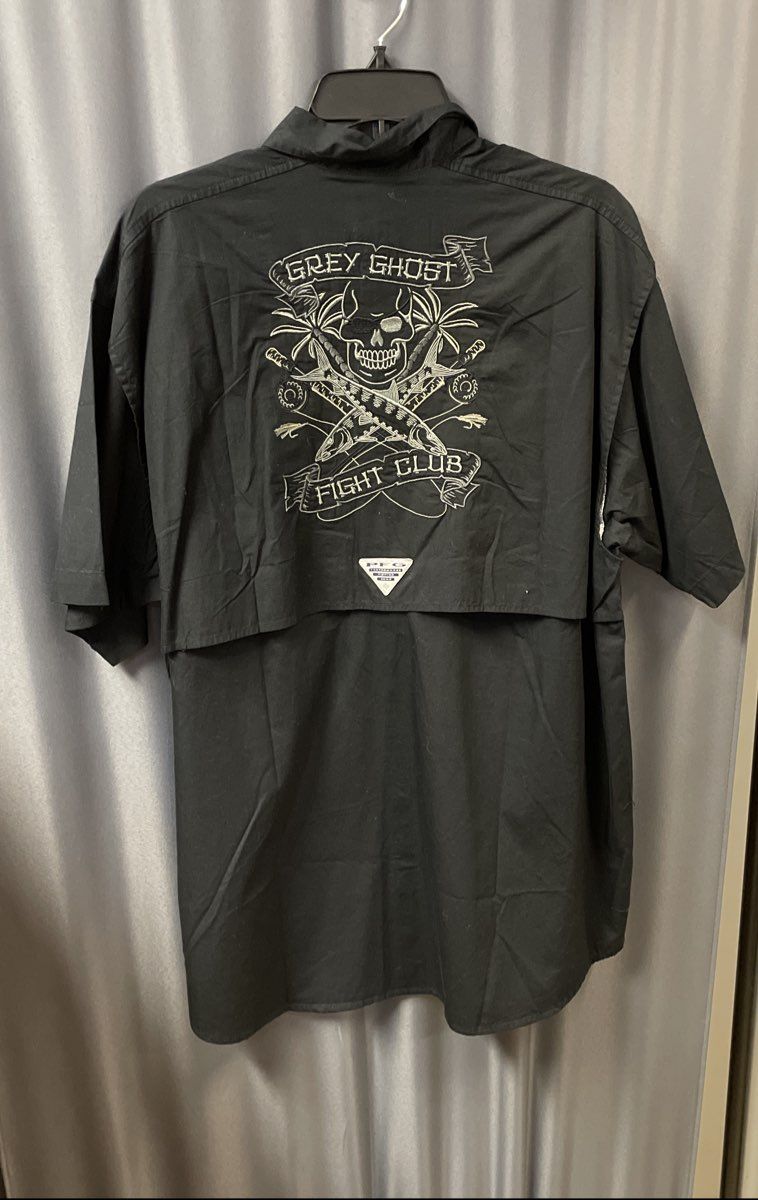Columbia Men's Black PFG Bonehead Short Sleeve Fishing Shirt M