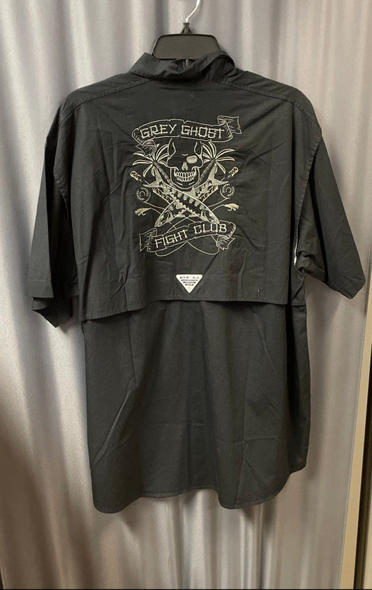 Columbia Men's Black PFG Bonehead Short Sleeve Fishing Shirt M