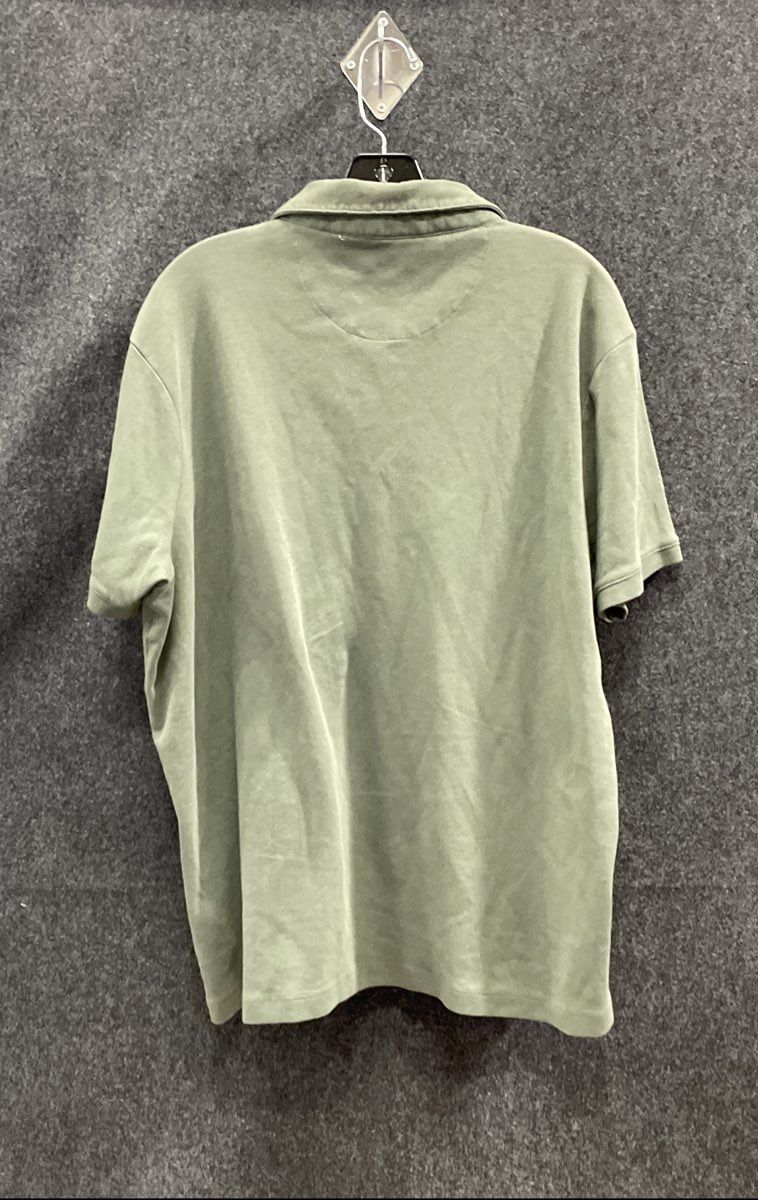 Tahari Men's Olive Green Short Sleeve Cotton Polo Shirt Pocket Sz XL