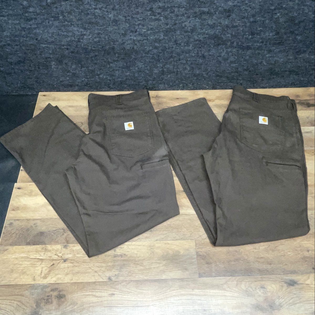 Carhartt Men's Brown Rugged Flex Rigby Relaxed Straight Leg Pants Lot of 2 38x34