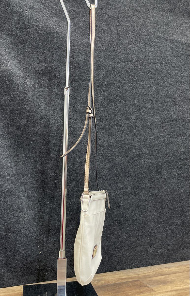 Guess Off-White Monogram G Logo Crossbody Bag Gold Hardware Purse