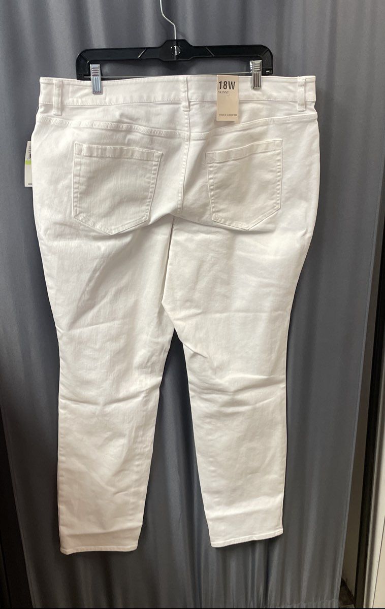 Vince Camuto Women's Ultra White Skinny Jeans Essentials Size 18W NWT