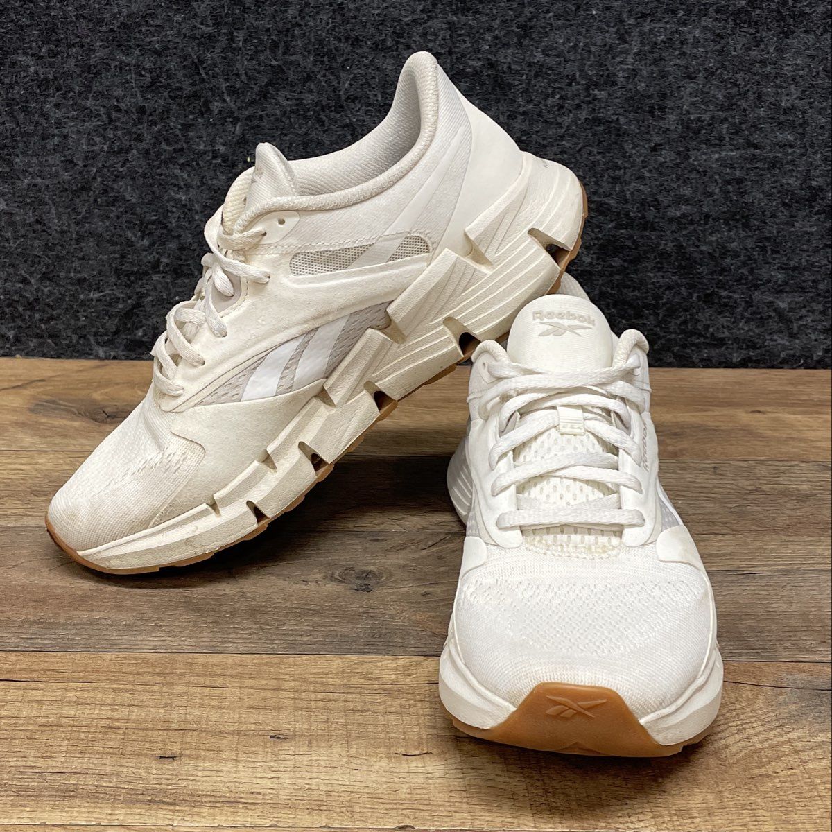 Reebok Zig Dynamica 5 Chalk White Gum Women's Running Shoes Size 8