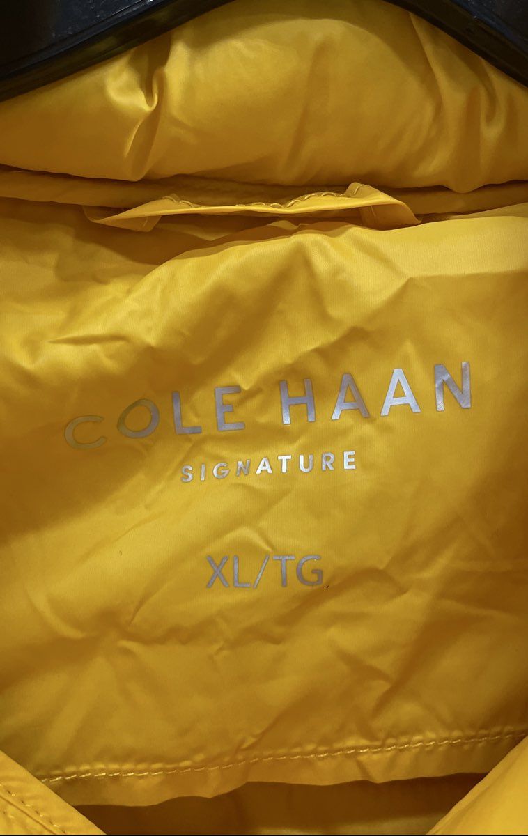 Cole Haan Signature Men's Yellow Quilted Puffer Vest Full Zip Sz XL