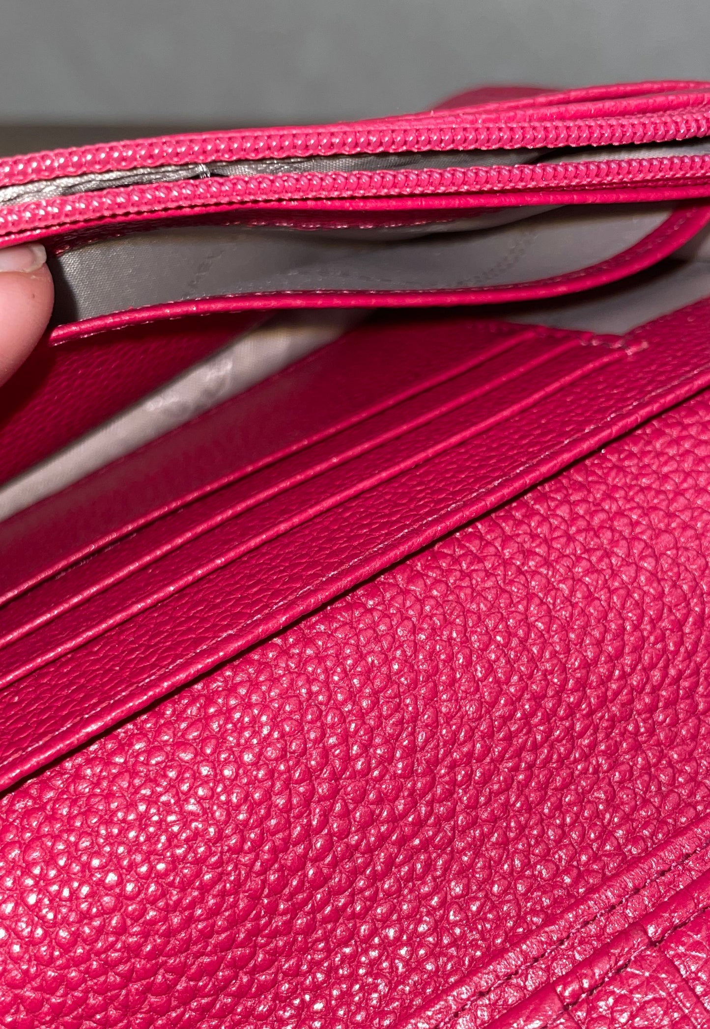 Michael Kors Pink Pebbled Leather Crossbody Wallet Bag Silver Hardware