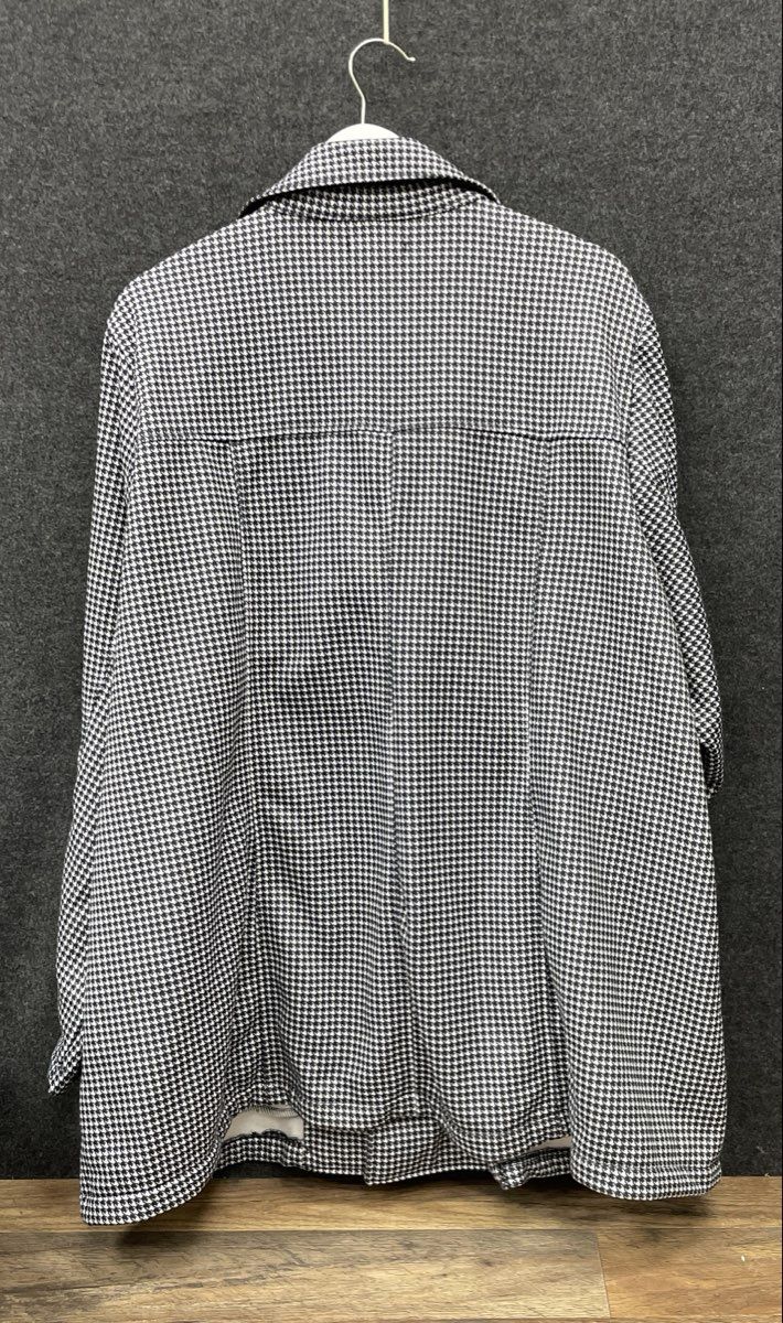 Torrid Women's Black White Houndstooth Fleece Peacoat Jacket Sz 4X NWT