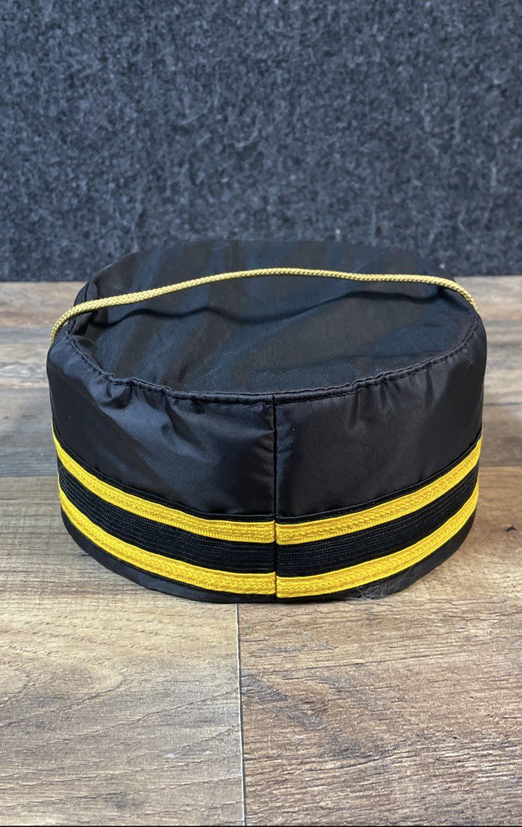 Vintage Freemason 32nd Degree Scottish Rite Black Cap Double Eagle Sz 6 7/8
