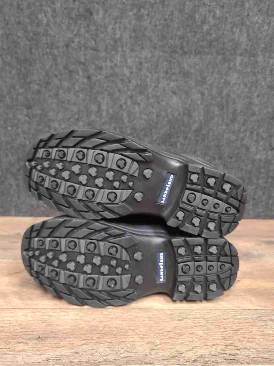 Lands' End Waterproof Black Grey Women's Hiking Boots Size 9B