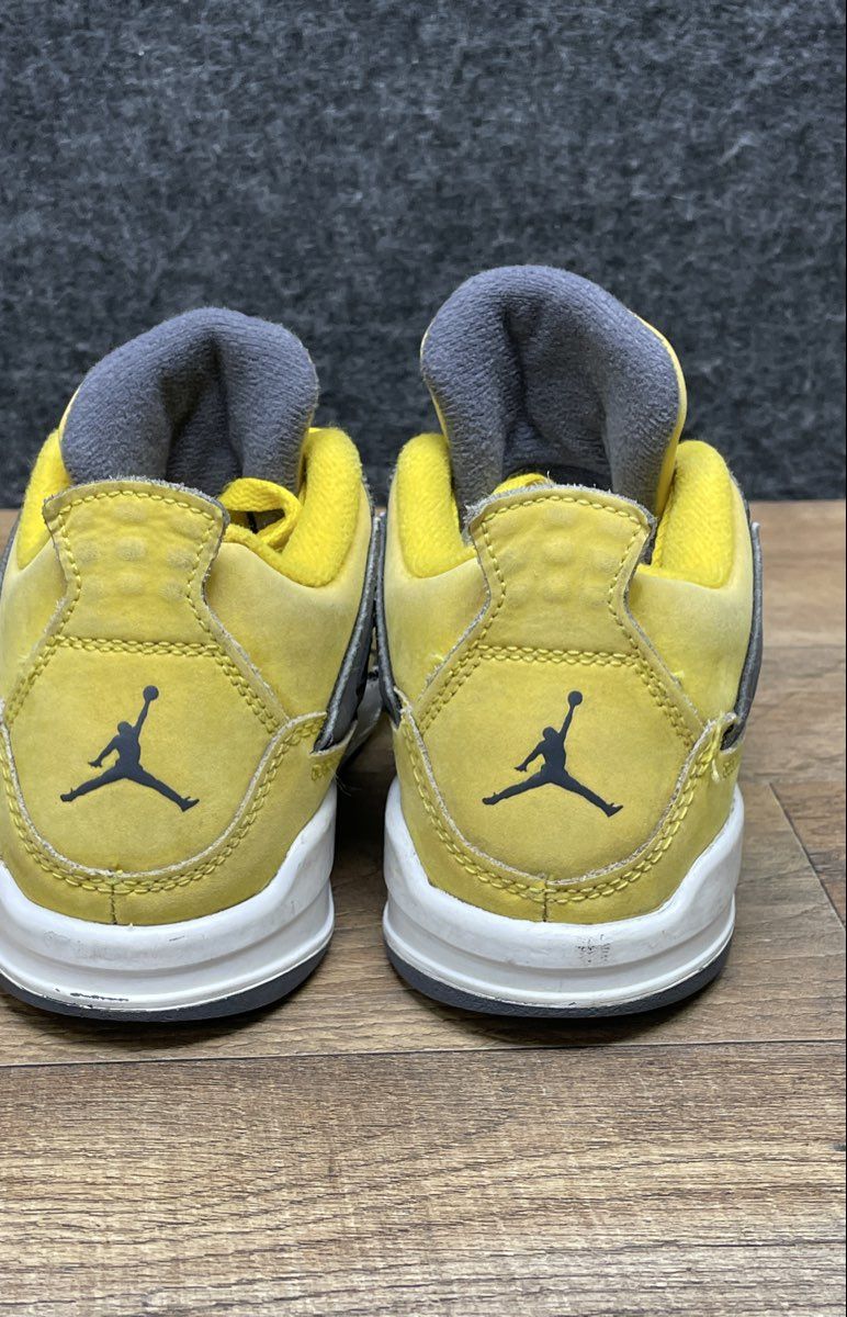 Nike Air Jordan 4 Retro Lightning Tour Yellow Black White GS Sneakers