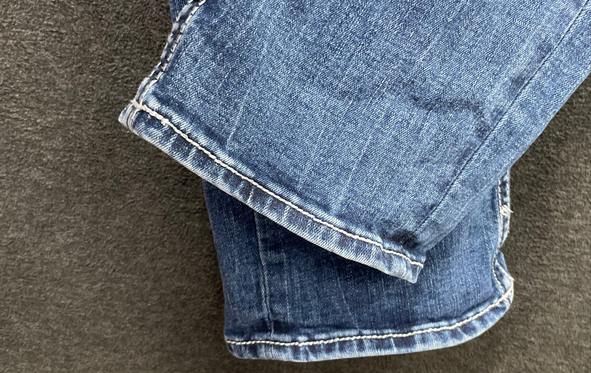BKE Men's Mason Jeans Light Medium Wash Distressed Straight Leg Sz 34x30