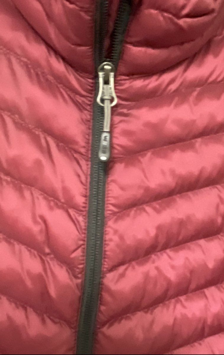 32 Degrees Heat Women's Burgundy Mixed Media Puffer Zip Jacket Sz M