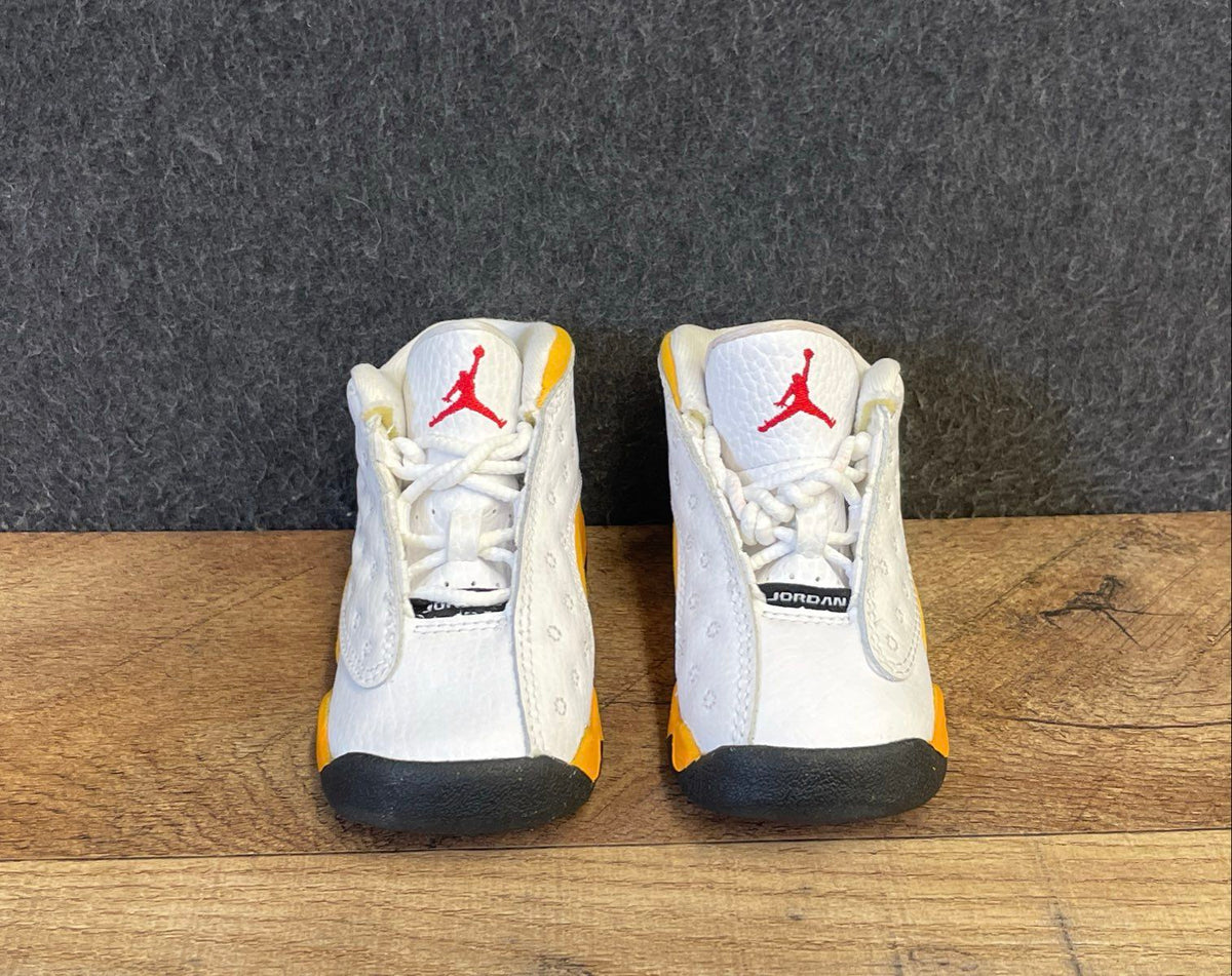 Nike Air Jordan 13 Retro Del Sol White Yellow Toddler Shoes Size 4C