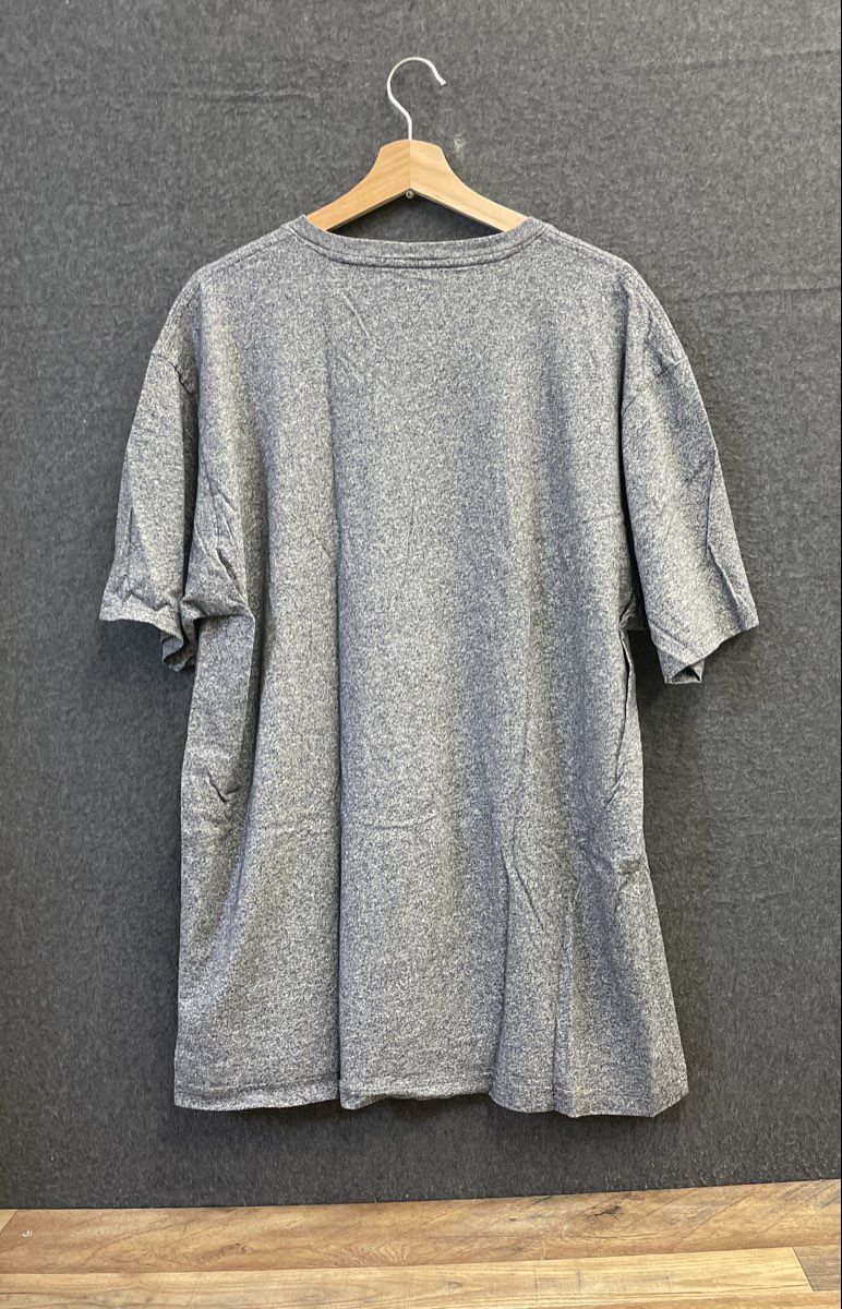 Psycho Bunny Men's Heather Gray V-Neck Pima Cotton T-Shirt Logo Sz 9