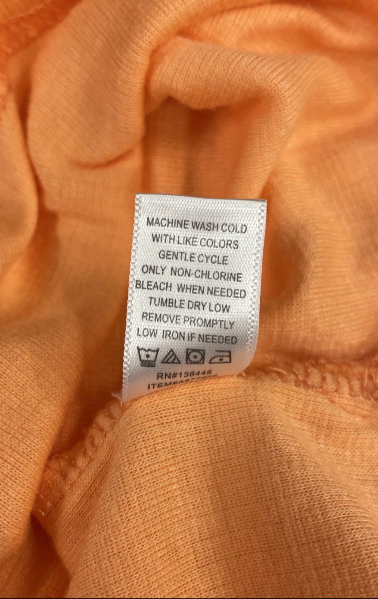 Muk Luks Women's Orange Ribbed Short Sleeve V-Neck Top Loungewear Sz 2X