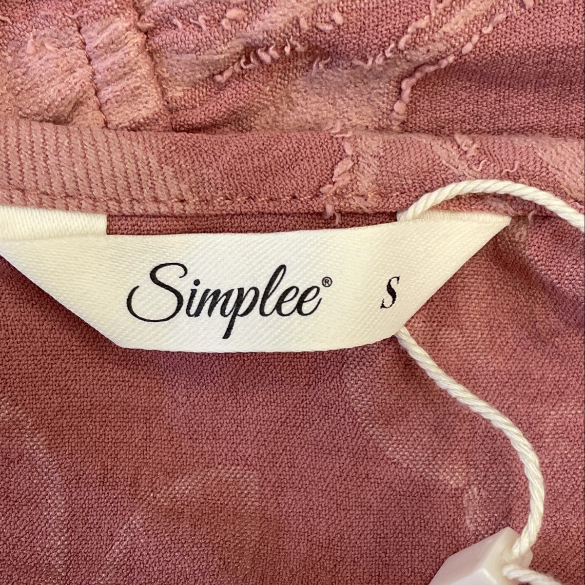 Simplee Women's Pink Floral Jacquard V-Neck Maxi Dress Sz S NWT