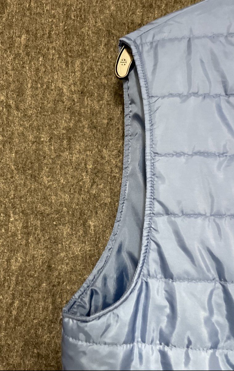 Sonoma Goods For Life Light Blue Quilted Puffer Vest Full Zip Mock Neck Sz S