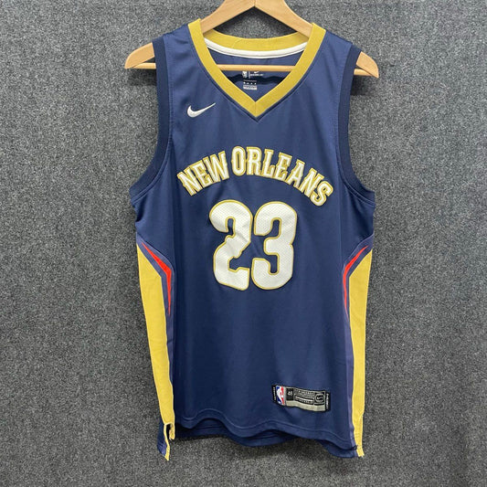 Nike Men's New Orleans Pelicans Anthony Davis #23 Swingman Jersey Navy Sz 48