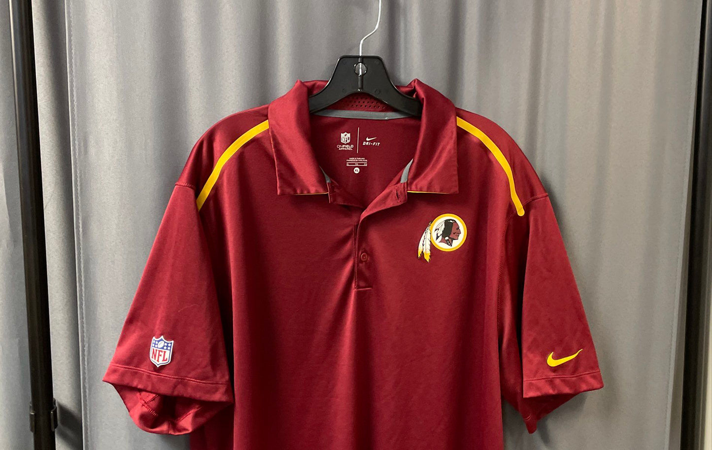 Nike Men's Washington Redskins NFL On Field Dri-Fit Polo Burgundy Sz XL