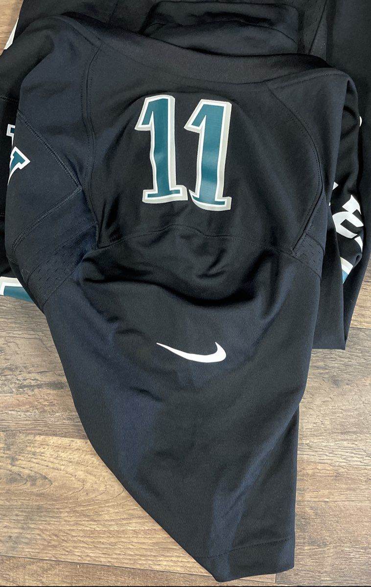 Nike Men's Philadelphia Eagles A.J. Brown #11 Black Super Bowl LIX Jersey Sz M