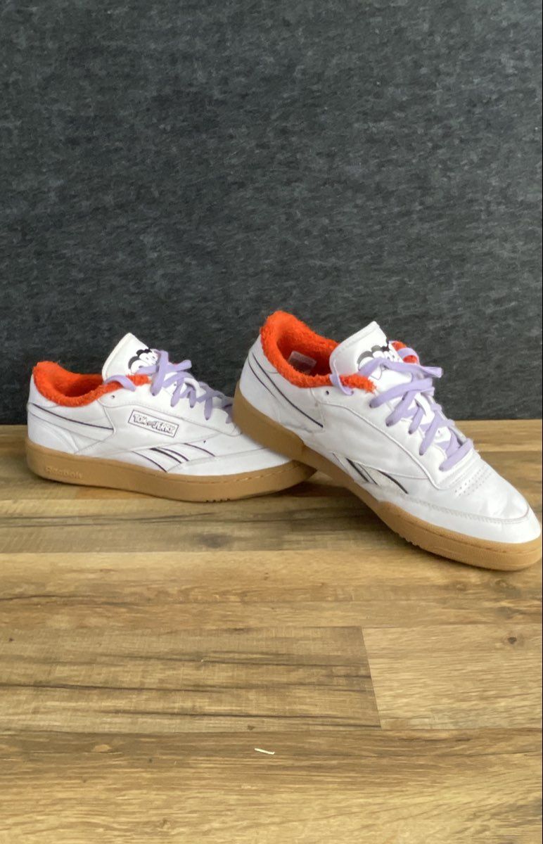 Reebok Club C Revenge Droopy White Orange Gum Size 11.5
