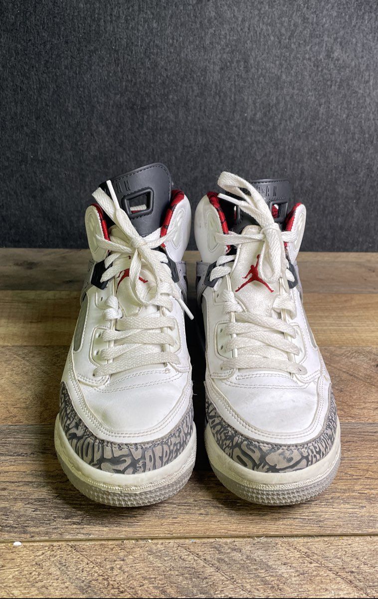 Nike Air Jordan Spizike White Cement Youth Basketball Sneakers Size 6.5Y