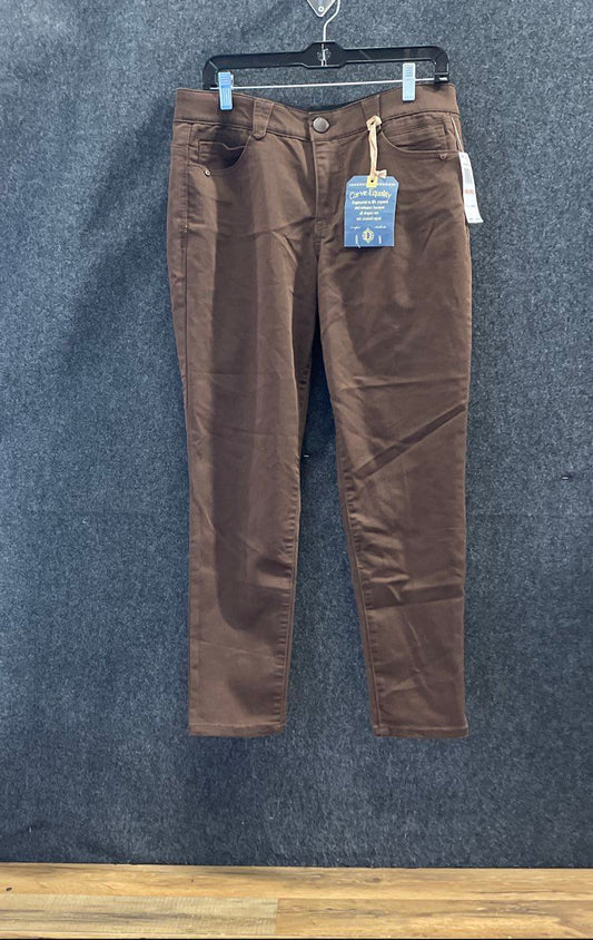 Democracy Women's 'Ab'solution Brown Core Essential Slim Pants Sz 12 NWT
