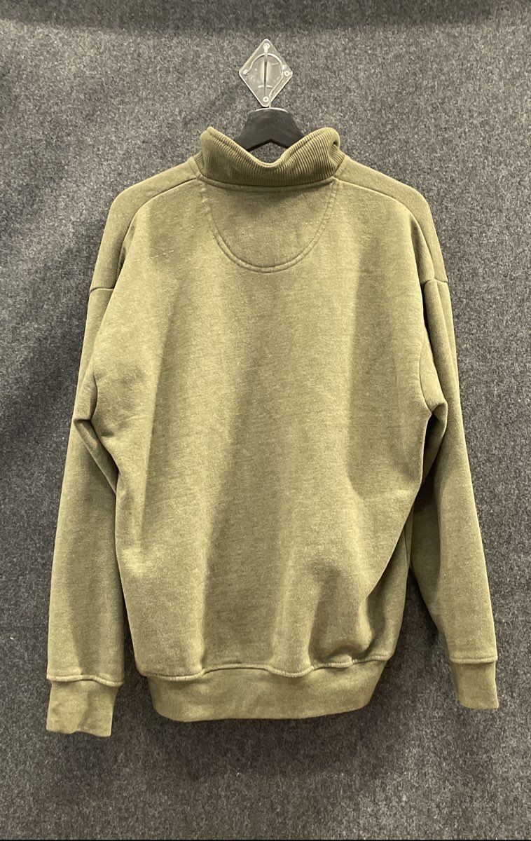 Mack's Prairie Wings Men's Olive Green 1/4 Zip Snap Pullover Sweatshirt Sz L