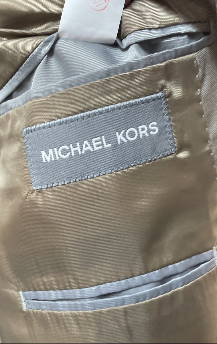 Michael Kors Men's Tan Wool Blend Two Button Sport Coat Blazer Jacket Size 48R