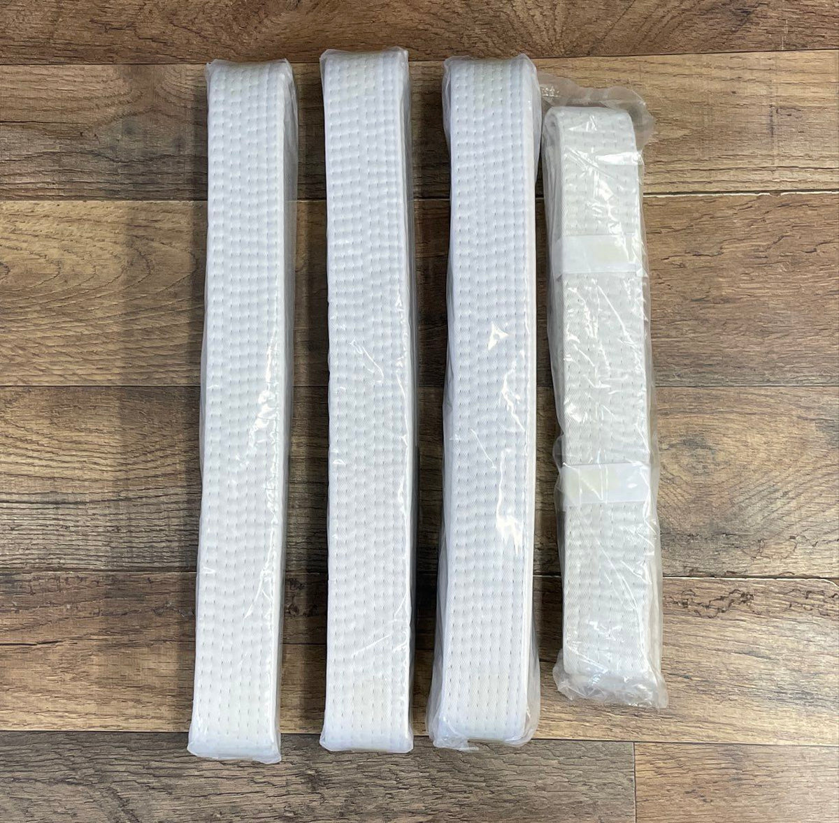 Gracie Jiu-Jitsu White Belt Lot 4 Belts Sizes 0 1 3 4 100% Cotton New