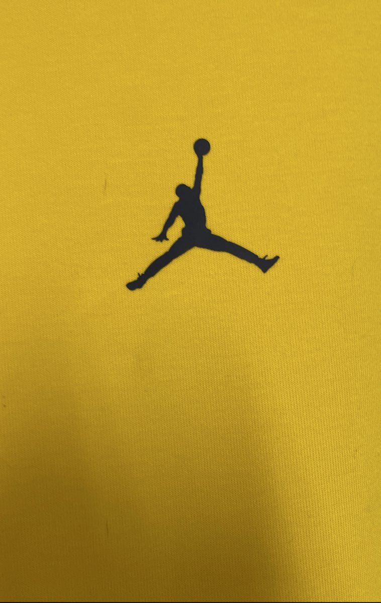 Jordan Men's Michigan Wolverines Yellow Blue Long Sleeve Performance Top Sz M