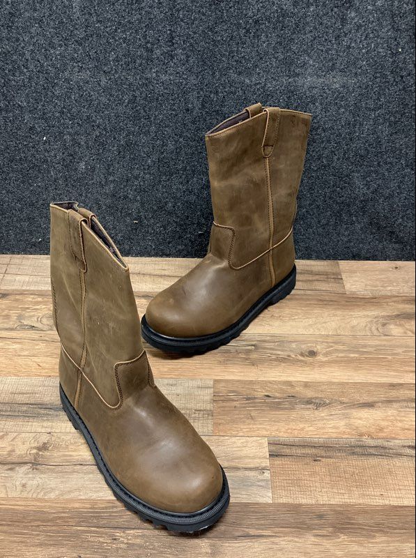 Outbound Brown Steel Toe Wellington Pull On Work Boots Men's Size 10.5W