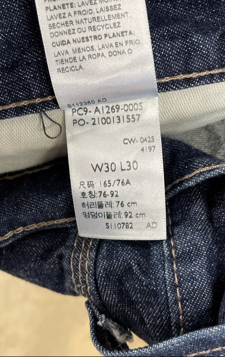 Levi Strauss Signature Men's Dark Wash Blue Carpenter Jeans 100% Cotton 30x30