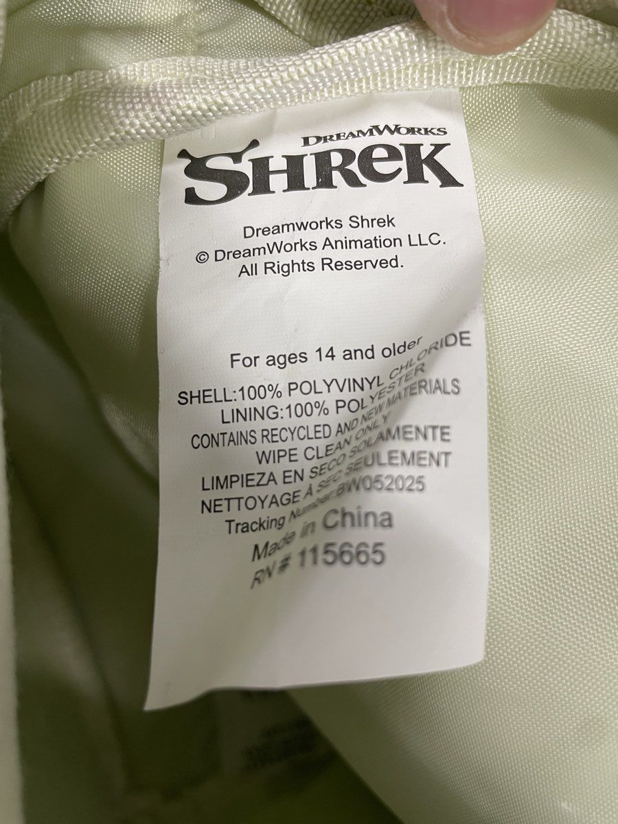 Dreamworks Shrek Mini Backpack Ogre Green Faux Leather 3D Ears Donkey Print