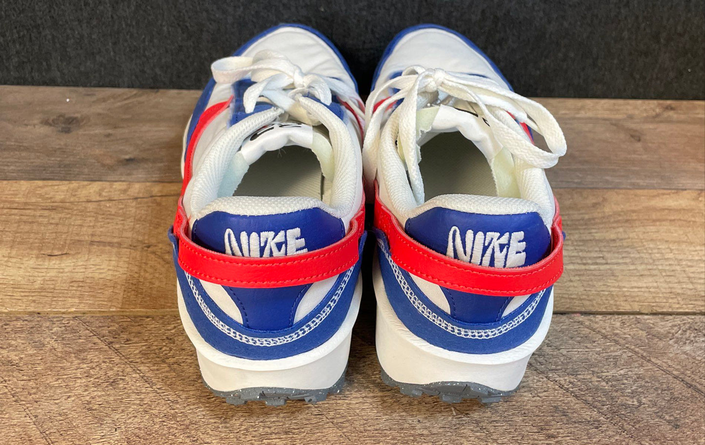 Nike Waffle Debut White Game Royal University Red Lifestyle Sneakers Size 8