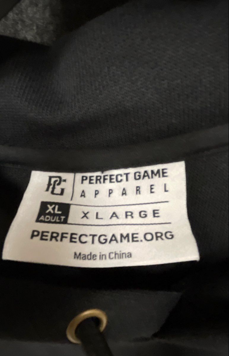Perfect Game Men's Black Baseball Pullover Hoodie Sweatshirt Size XL NWT