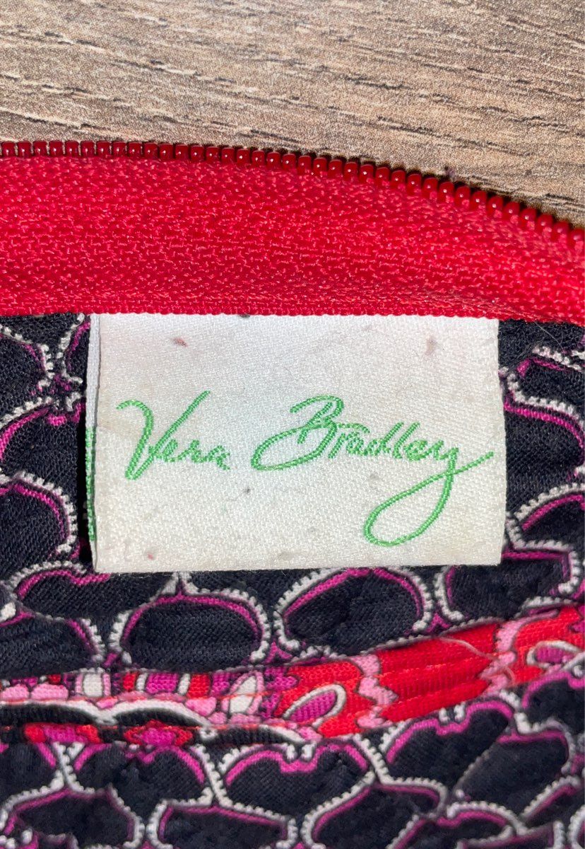 Vera Bradley Red Quilted Cotton Barcelona Crossbody Shoulder Bag Adjustable