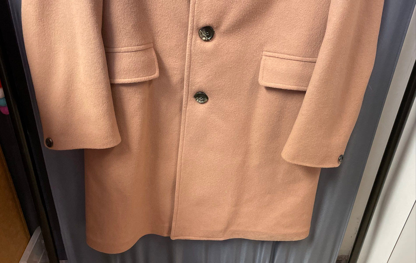 Vintage 80s The Alfresco Sportsman Men's Camel Pure Wool Overcoat Sz 42R