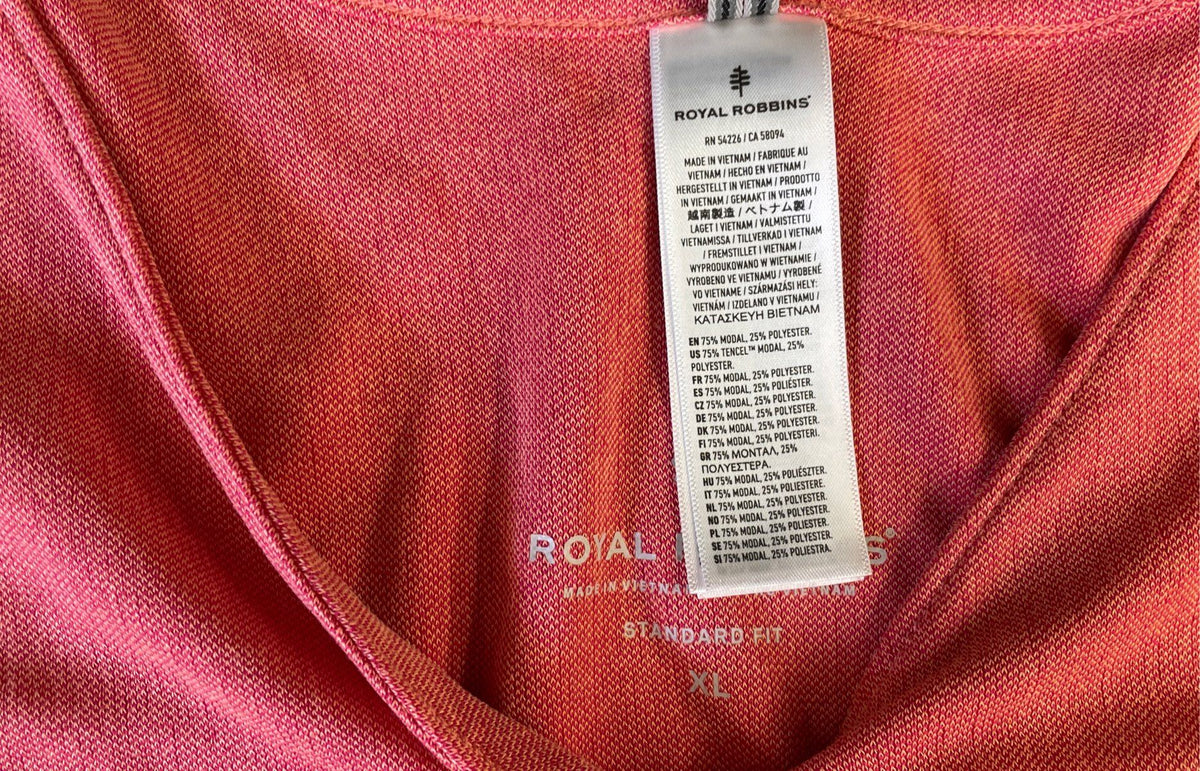 Royal Robbins Women's Dress Coral Heather Sleeveless Twist Front Tencel Sz XL
