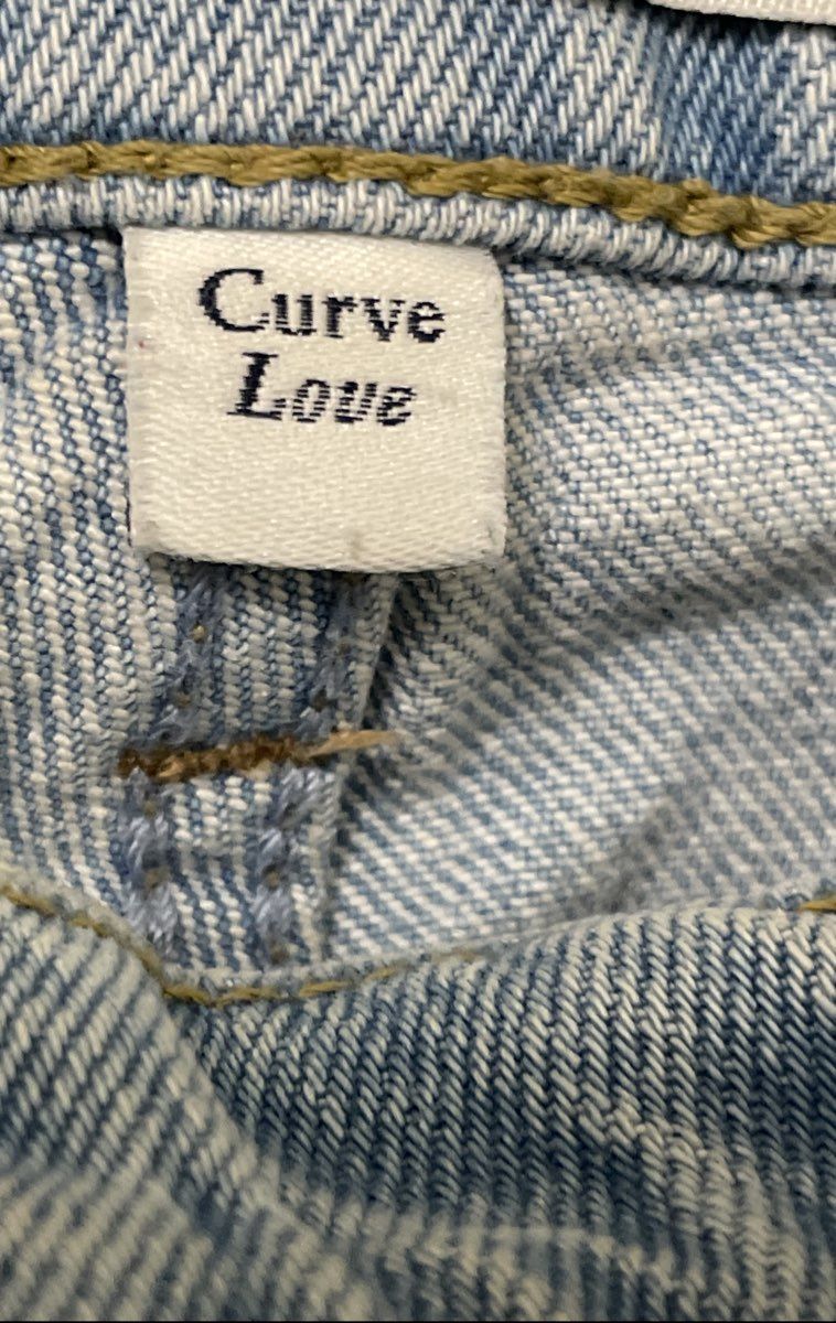 Abercrombie & Fitch Women's Light Wash Curve Love Baggy Low Rise Jeans 30/10R