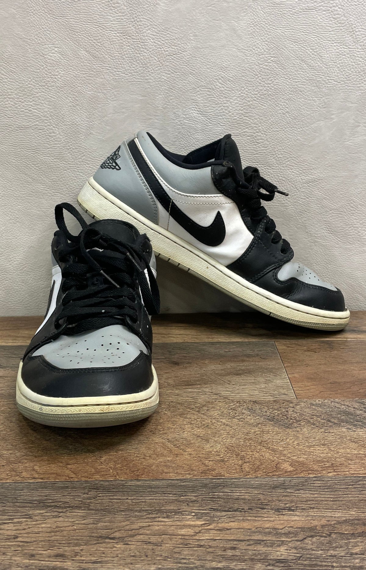 Nike Air Jordan 1 Low Shadow Toe Light Smoke Grey Black White Size 10.5