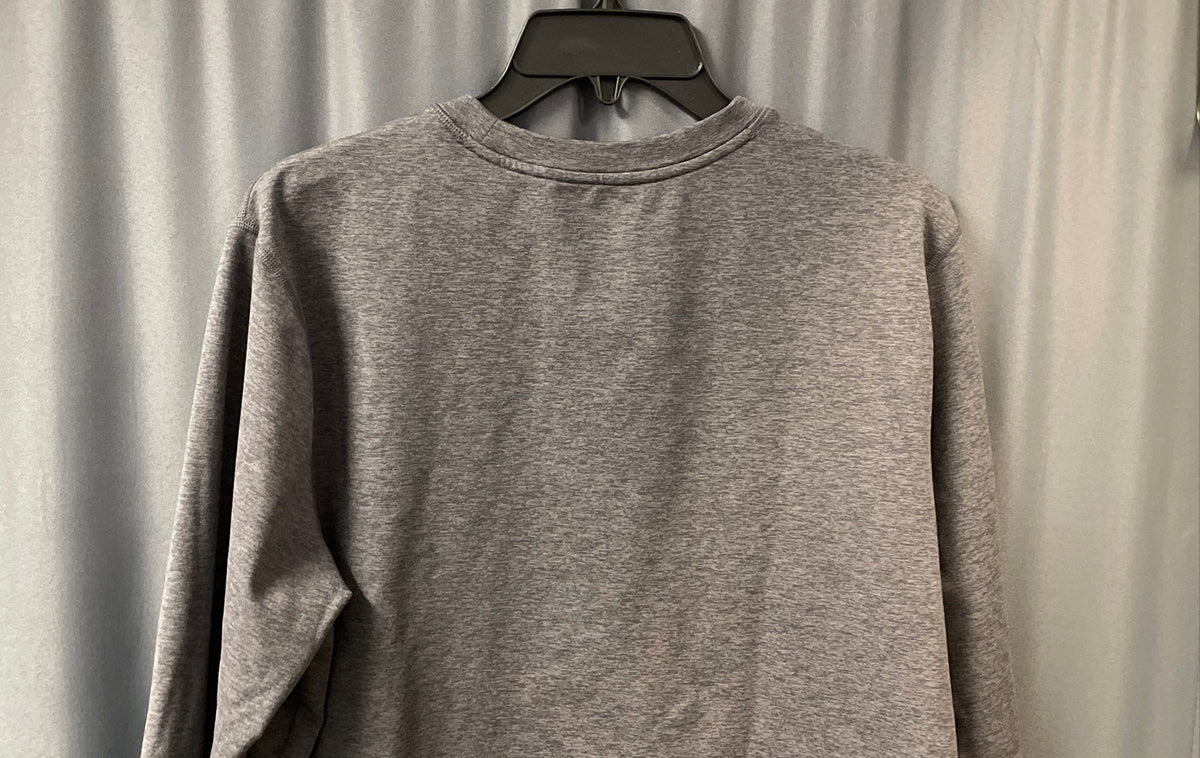 Peloton Men's Heather Gray Crewneck Pullover Performance Sweatshirt Logo Sz S