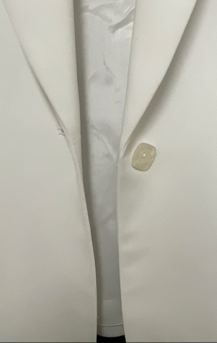 Le Suit Women's White Shawl Collar Single Button Blazer Jacket Sz 14