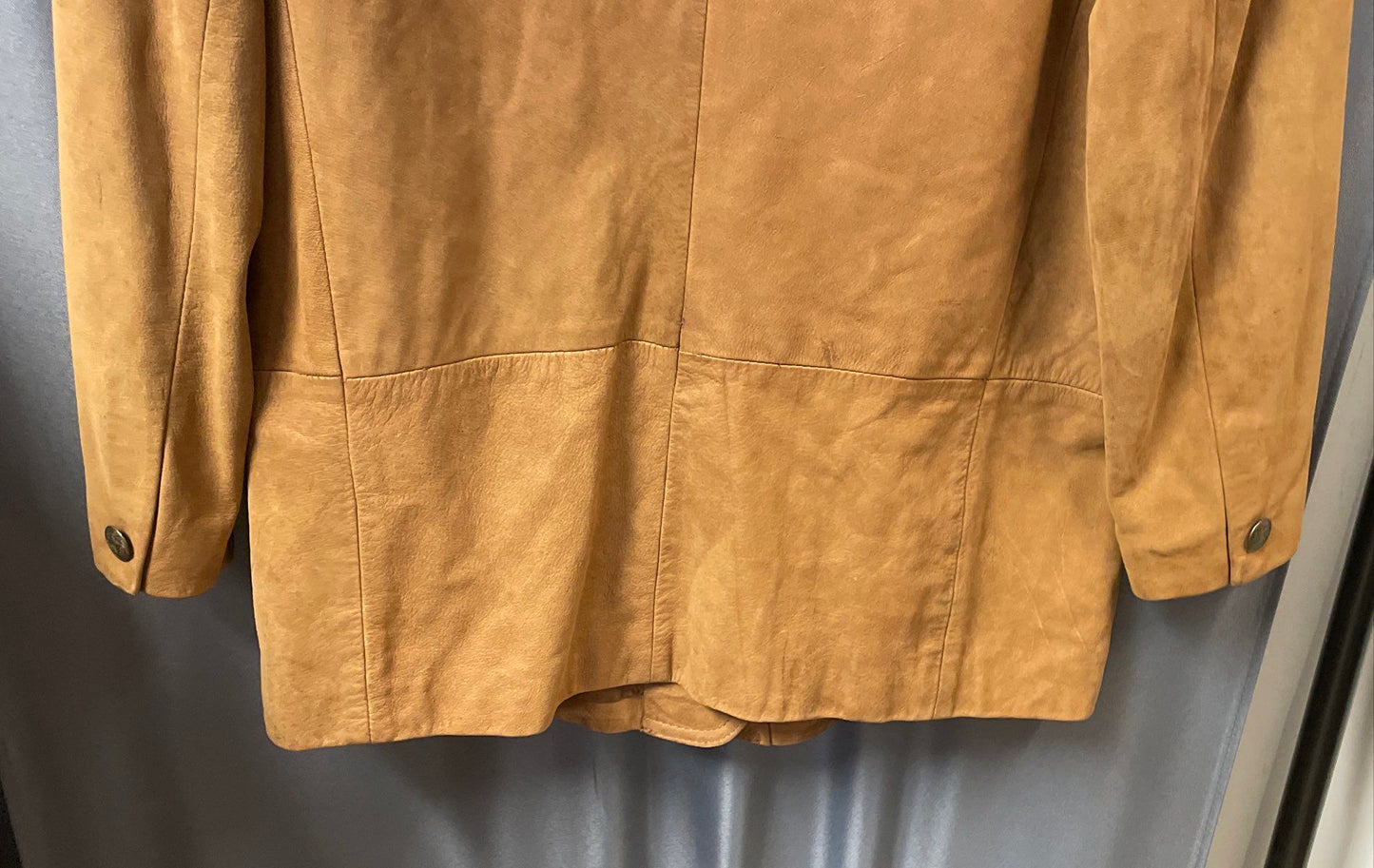 Vintage 90s Winlit Men's Brown Suede Leather Blazer Coat Patch Pockets Size L