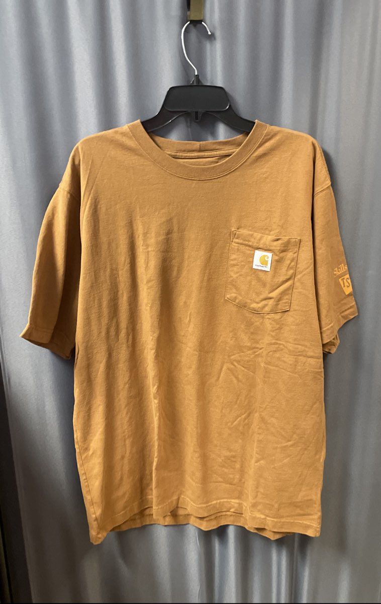 Carhartt 106083 Men's Brown Support the Trades Pocket T-Shirt Loose Fit Sz L